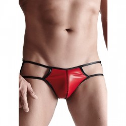 WETLOOK MENS BRIEFS - ROJO