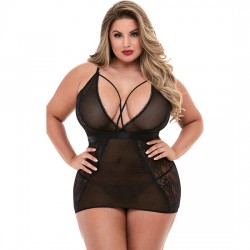 STRAPPY MINI DRESS WITH...