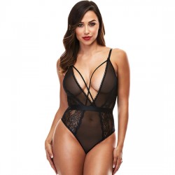 STRAPPY TEDDY WITH DEEP V -...